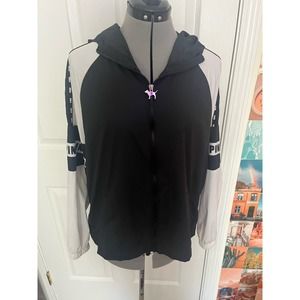 VS PINK Black and white logo anorak